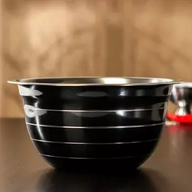 Миска из нержавеющей стали доляна dark, 1,4 л, d=18 см, цвет чёрный