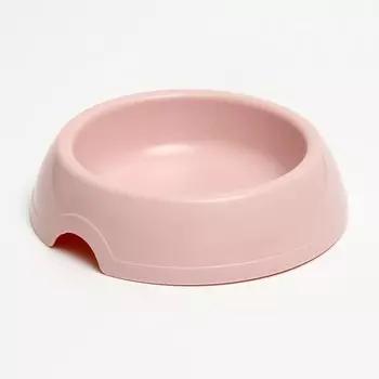 Миска для кошек и собак 200 мл, 14,5 х 3 см, розовый