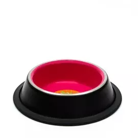 Миска с нескользящим основанием двухцветная универсальная, 225 мл, малиновая
