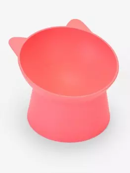 Миска для животных киса 0.2 л, soft-touch, розовый