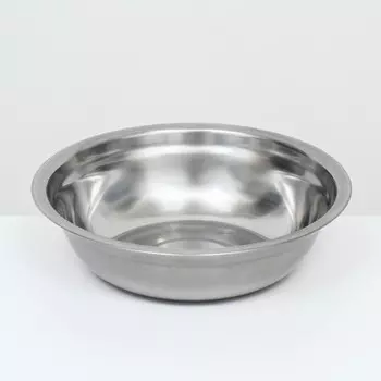 Миска металлическая эконом, 1,5 л, 25 х 6 см