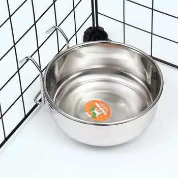 Миска металлическая с креплением 900 мл