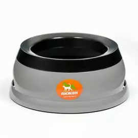 Миска-непроливайка с дополнительной вставкой от расплескивания 19х8 см, серая