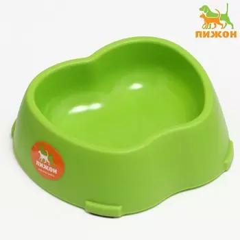 Миска пластиковая фигурная 17,5 х 17,5 х 5,5 см, зеленая