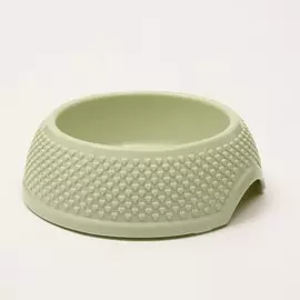 Миска пластиковая округлая с рельефными бортиками 400мл, 18,8 х 6 см, зеленая