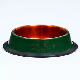 Миска с нескользящим основанием декоративная цветная, 230 мл, зеленая