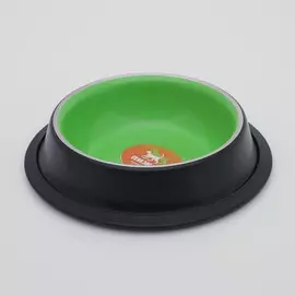 Миска с нескользящим основанием двухцветная универсальная, 225 мл, зеленая