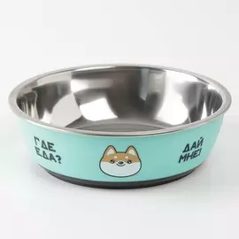 Миска для кошек и собак из нержавеющей стали