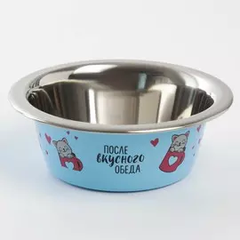 Миска для кошек и собак из нержавеющей стали