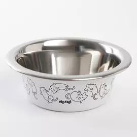 Миска для кошек и собак из нержавеющей стали sweet home, 240 мл, 11 х 4 см
