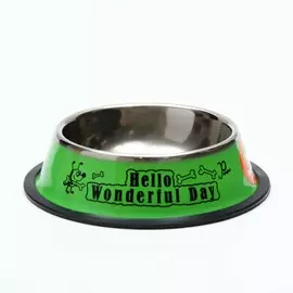 Миска железная с нескользящим основанием