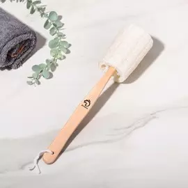 Мочалка для тела доляна, из люффы, с ручкой
