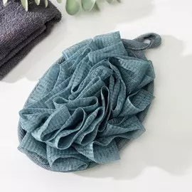 Мочалка для тела массажная со скрабером доляна