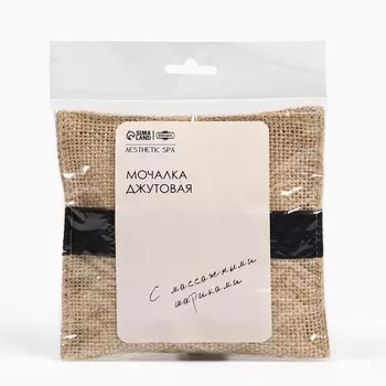 Мочалка джутовая с массажными шариками 12х12 см добропаровъ