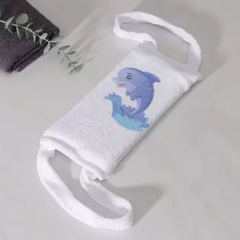 Мочалка-лента для тела хлопковая доляна