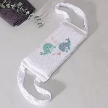 Мочалка-лента для тела хлопковая доляна