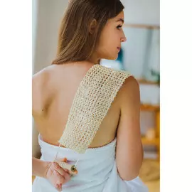 Мочалка-лента для тела натуральная доляна, 40×11 см