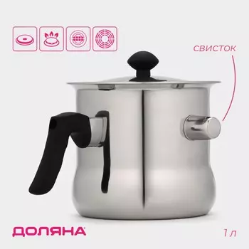Молоковарка доляна, 1 л, h=13 см, d=14.5 см, нержавеющая сталь