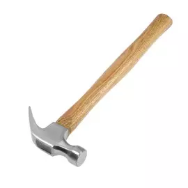 Молоток-гвоздодер лом, деревянная рукоятка, 225 г