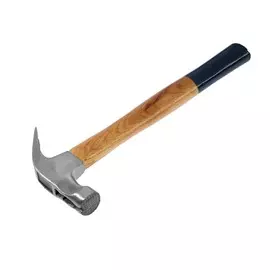 Молоток-гвоздодер tundra, боек с магнитом, деревянная рукоятка, 500 г