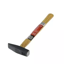 Молоток слесарный лом, квадратный боек, деревянная рукоятка, 400 г