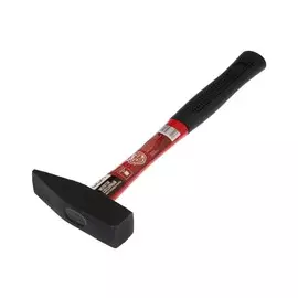 Молоток слесарный лом, квадратный боек, фиберглассовая обрезиненная рукоятка, 800 г