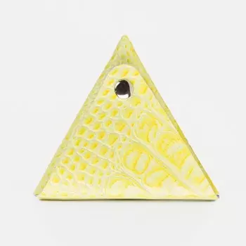 Монетница на кнопке, цвет желтый