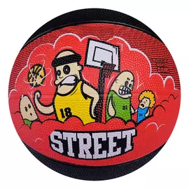Баскетбольный мяч onlitop street, клееный, 8 панелей, р. 5, резина, резиновая камера