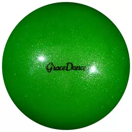 Мяч для художественной гимнастики, блеск, 18,5 см, 400 г, цвет зелёный