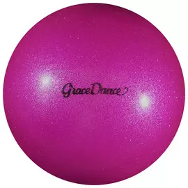 Мяч для художественной гимнастики grace dance, d=18,5 см, цвет розовый с блеском