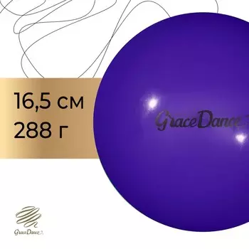 Мяч для художественной гимнастики grace dance, d=16,5 см, цвет фиолетовый