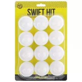 Мяч для настольного тенниса, набор 12 шт., pp, цвет белый