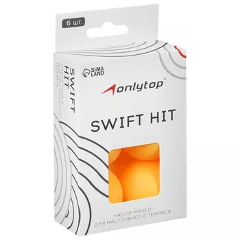 Мяч для настольного тенниса, набор 6 шт., pp, цвет оранжевый