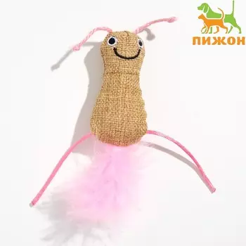 Мягкая игрушка для кошек с кошачьей мятой и пуховым хвостом
