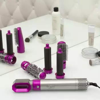 Мультистайлер luazon lw-17, 1000 вт, керамическое покрытие, 5 насадок, до 120 °c