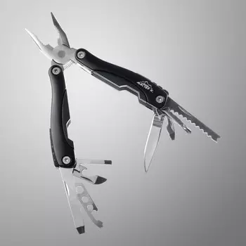 Мультитул 9в1 в чехле, рукоять черная, 93.52.5 см