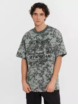 Мужская футболка с принтом и надписью