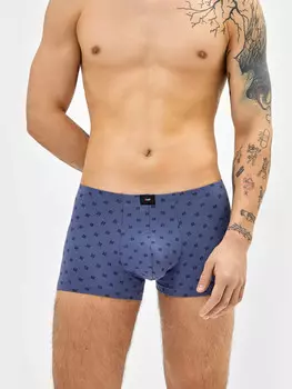 Мужские трусы-боксеры в сером цвете с принтом