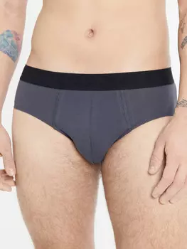 Мужские трусы-плавки с широким поясом графитового цвета