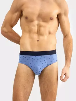 Мужские трусы-плавки с широким поясом в расцветке
