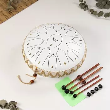 Глюкофон - музыкальный инструмент, music life, белый, 15 лепестков, 33 см