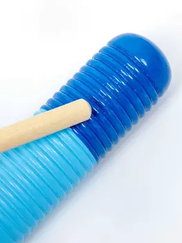 Музыкальный инструмент гуиро music life трещотка, 144.5 см, синий с голубым