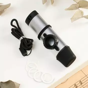 Казу музыкальный инструмент music life, серебристый