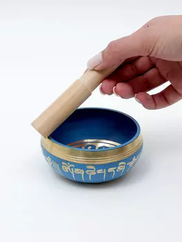 Поющая чаша music life, синяя, 8.5 см