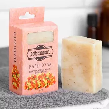 Мыло банное натуральное с травами в коробке