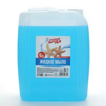 Мыло жидкое кухонное, 5 л (5000 мл), аромат морской свежести, русская выгода