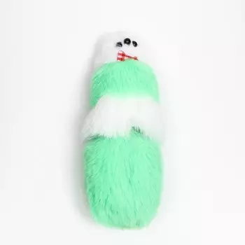 Мышь из искусственного меха, до 13 см, зеленая