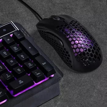 Мышь компьютерная mb-1.4, игровая, оптическая, с подсветкой, 3200 dpi, 1.5 м, usb, черная