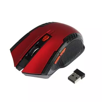 Мышь luazon mb-2.6, беспроводная, оптическая,1600 dpi, 2xaaa (не в компл.),usb,черно-красная