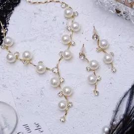 Набор 2 предмета: серьги, колье